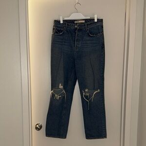 GRLFRND The Amanda Distressed Blue Jeans